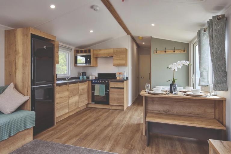 Inside our caravan